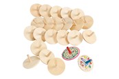 Legetøj - Colorations - Wooden Spinning Tops Set of 24 - CHWHIRL