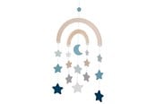 Babylegetøj - Goki Wooden Baby Mobile Starry Sky Blue - 52876