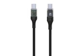 USB kabel - FIXED LED Display - 100W - USB-C <-> USB-C - 1.2m - Sort - FIXDD-CC12-BK