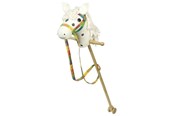 Dukke, bamse og udstyr - Goki Wooden Hobby Horse White - 53940
