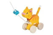 Babylegetøj - Goki Wooden Pull Animal Kitten - 54896