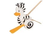 Babylegetøj - Goki Wooden Push Figure Zebra Duck - 54959