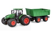 Fjernstyret - Amewi RC Tractor with Tipping Trailer 1:24 RTR Green - 22635