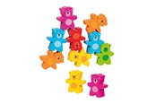Babylegetøj - Goki Wooden Colors Bears Stacking Game 9 pcs. - 58384
