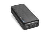 Powerbank - SBS powerbank med solceller - 20.000 mAh - Sort - 20000 mAh - TTBB20000SK