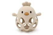Babylegetøj - Magni Teether ball with duckling in LFGB silicone - Beige - 5630