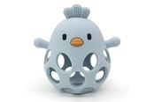 Babylegetøj - Magni Teether ball with duckling in LFGB silicone - Blue - 5632