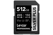 Hukommelseskort - Lexar Professional SILVER PLUS SDXC - 205MB/s - 512GB - LSDSIPL512G-BNNNG