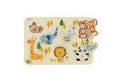 Babylegetøj - Classic World Wooden Knob Puzzle Wild Animals 7 pcs. - 3617