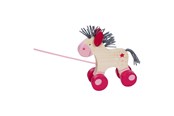 Babylegetøj - Goki Wooden Pull Animal Horse Lillie - 54867