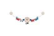 Babylegetøj - Goki Wooden Stroller Chain Cars with Clips - 65197