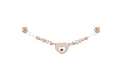 Babylegetøj - Goki Wooden Stroller Chain Heart with Clips - 65218