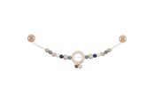 Babylegetøj - Goki Wooden Stroller Chain Star Blue with Clips - 65250