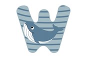 Kreativt Legetøj - Small Foot - Wooden Animal Children's Letter - W - 12530