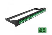 Netværkstilbehør - DeLOCK 19″ Fibre Patch Panel 24 port LC Duplex green - 43387