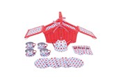 Legekøkken og udstyr - Bigjigs Tea Set in Red Storage Basket - BJ630