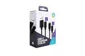 Spil tilbehør - STEALTH SP-C50V Superfast Twin Charge Silicon Cable 2m - Black - Wired Charging cable for wireless game controller - 5055269715962
