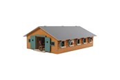 Trælegetøj - Kids Globe - Horse Stable Wood With 9 Horse Stalls 1:32 - 610544