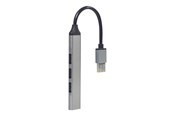 USB hub - Gembird - hub - 4-port silver - 4 ports USB hub - 4 ports - Sølv - UHB-U3P1U2P3-02