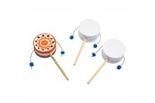 Kreativt Legetøj - Colorations - Decorate your own Monkey Drum Set of 12 - SPINDRUM
