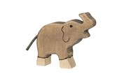 Trælegetøj - Joueco - Holztiger Wooden Elephant Small Trunk Up - 80150