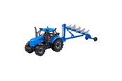 Legetøjsbil - Cavallino Toys - Cavallino Tractor with Plow Blue Scale 1:32 - 1264FM04