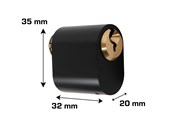 Beslag & hængsler - Home>it HOME It® oval cylinder with 7 pins in matt black with 5 keys (2 pcs) - 25733