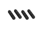 Kabel Organisering - DUTZO Kabelholdere - 3 huller - pakke med 4 stk - sort - DCORDHOL3BLK