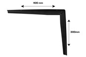 Beslag & hængsler - Home>it table support with T-profile 30x40 cm matt black - 16323