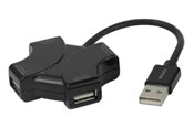 USB hub - Deltaco USB Hub - 4x USB-A USB hub - 4 ports - Sort - UH-737