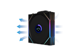 Kabinet Køler - Lian Li UNI FAN TL Wireless LCD Reverse - Kabinet køler - 120mm - Sort med RGB LED lys - 33 dBA - G99.12RTLLCD1W1B.00