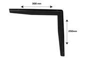 Beslag & hængsler - Home>it table support with T-profile 25 x 30 cm matt black - 16319