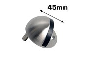 Beslag & hængsler - Home>it door stop for floor Ø4.5 x 2.5 cm brushed steel - 13158