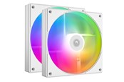 Kabinet Køler - ID-Cooling AS-140-ARGB-W (2-pack) - Kabinet køler - 140mm - Hvid med RGB - 25 dBA - AS-140-ARGB-W DUET
