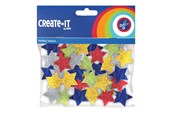 Kreativitet & Hobbyartikler - Haza Witbaard - Foam stickers Stars Glitter 54 pcs. - 192307