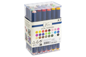 Kreativitet & Hobbyartikler - Nassau Round dual markers 24 pcs in transparent box - AR0104/23GE