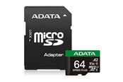 Hukommelseskort - A-Data Speed Plus MicroSD/SD - 160MB/s - 64GB - UD64GUI3V30A2SP-RA1