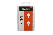 Beslag & hængsler - Work>it concrete hook assortment with 14 parts - 5708614196700