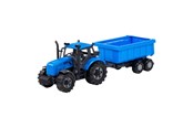 Legetøjsbil - Cavallino Toys - Cavallino Tractor with Dump Truck Trailer Blue Scale 1:32 - 1253FM04