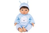 Legetøj - Tiny Treasures Dukke med brunt hår og blå outfit - 30543