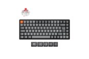 Tastatur - Keychron K2 MAX QMK/VIA Wireless Tri-Mode - Super Red - Gaming Tastatur - Uden Numpad - Nordisk - Sort - K2M-J1-BO