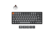 Tastatur - Keychron K2 MAX QMK/VIA Wireless Tri-Mode - Super Brown - Gaming Tastatur - Uden Numpad - Nordisk - Sort - K2M-J3-BO