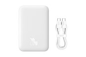 Powerbank - Baseus Magnetic Mini Air PPCXM06A 6000mAh 20W Power Bank with Simple Series USB-C Cable - White - 6000 mAh - P10059002223-00