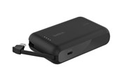 Powerbank - Belkin BoostCharge power bank - with integrated cable - 24 pin USB-C - 20 Watt Powerbank - Sort - 10000 mAh - BPB021HQBK