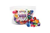 Kreativitet & Hobbyartikler - Colorations - Rainbow Striped Pom Poms 180pcs. - COLORPCH