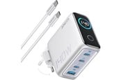 Mobil - Adaptere & Opladere - Anker Charger 140W 4-Port w/ USB-C Cable - Silver - B2697G41