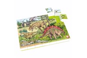 Puslespil - Hubelino Block Puzzle Dinosaur World 35 pcs. Blok - 410191