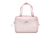 Anden personlig pleje - Karen Stor toilettaske med hank i rosa-ternet quilt - 10075-35