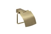 Badeværelsestilbehør - Gedy Tonale toiletpapirholder med låg - Børstet messing - TN2588