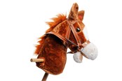 Babylegetøj - Playwood Wooden Hobby Horse with Sound Brown - PW2111